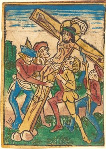 Het Oprichten van het Kruis door German 15th Century