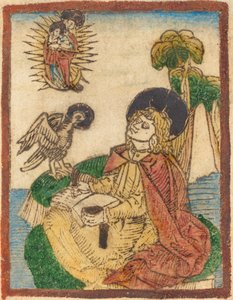 Sint Johannes op het eiland Patmos door German 15th Century