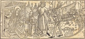 De Aanbidding der Wijzen door German 15th Century