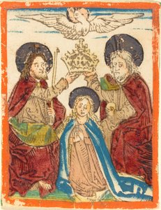 De kroning van de Maagd door German 15th Century