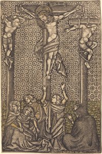De Kruisiging door German 15th Century or Master with the Crossed Clubs