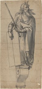 Een beeldhouwwerk van Mozes door German 16th Century