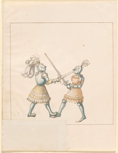 Freydal, Het Boek van Toernooien en Jousts van Keizer Maximiliaan I: Gevechten te Voet (Jousts)(Volume III): Plaat 158