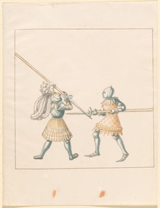 Freydal, Het Boek van Toernooien en Toernooien van Keizer Maximiliaan I: Gevechten te Voet (Toernooien)(Deel III): Plaat 147 door German 16th Century