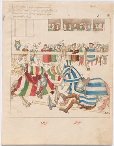 Schijngevecht van Oorlog met Vaste Schilden door German 16th Century