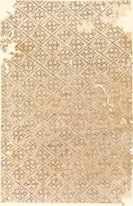 Blad met bloem- en diamantpatroon door German 16th Century