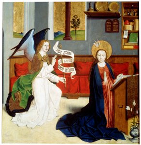 De Aankondiging, ca. 1470-1480 door German Master