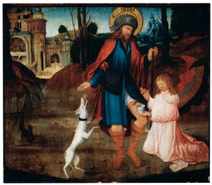 De Genezing van Sint Rochus, eind 15e eeuw door German Master