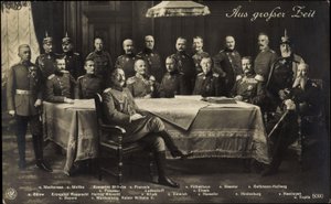 Collage, Wilhelm 1 en 2, Bülow, Hindenburg en meer