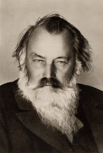 Johannes Brahms (1833-1897) (b/w photo)