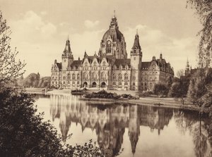 Nieuw stadhuis, Hannover (z/w foto)