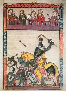Een steekspel, uit het manuscript 