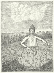 Een sjamaan van de Sami-cultuur in Lapland (gravure) door German School