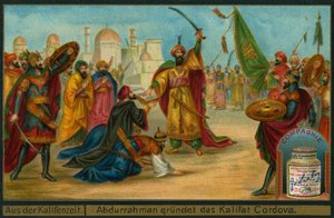 Abd-ar-Rahman III roept zichzelf uit tot Kalief van Cordoba, Liebig Card