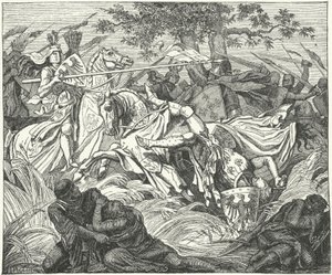 Adolf van Duitsland valt in de Slag bij Golheim door German School