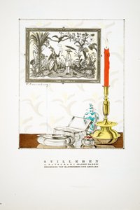 Advertentie voor "Batschari Cigaretten", uit Styl, pub.1922 (pochoirprint)