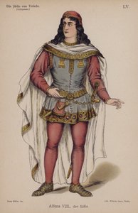 Alfonso VIII, de Edele, uit Die Judin von Toledo (De Jodin van Toledo) door Franz Grillparzer door German School