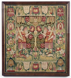 Allegorische tapijt kussenhoes, Noord-Duitsland, waarschijnlijk Hamburg, ca. 1600-50 door German School