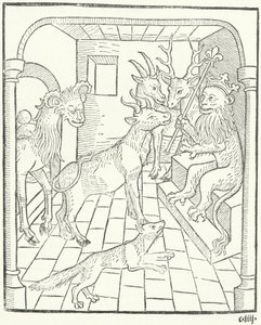 Een illustratie uit het Boek der Wijsheid (gravure)
