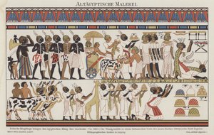 Oud-Egyptische schildering door German School