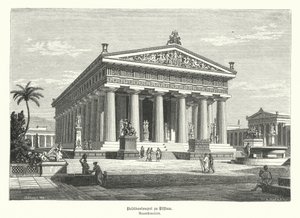 Oud-Griekse Tempel van Hera, Paestum, Italië, eerder ten onrechte gedacht te zijn gewijd aan Poseidon