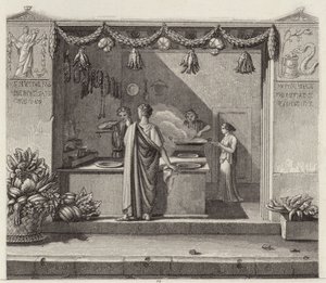 Oud-Romeinse winkel. Illustratie voor Bilder-Atlas (gravure)