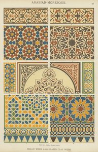 Arabisch-Moors, Mozaïekwerk en Geglazuurd aardewerk door German School