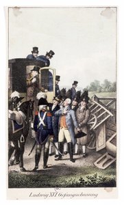 Arrestatie van koning Lodewijk XVI in Varennes