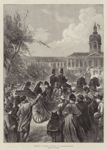 Aankomst van koningin Victoria in Charlottenburg door German School