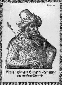 Attila de Hun (gravure) door German School