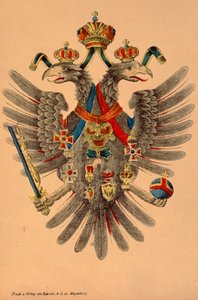 Oostenrijks-Hongaarse keizerlijke wapen, uitgegeven door Robraki & Co., Magdeburg, ca. 1865