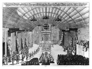 Banket in de Römerhal in Frankfurt-am-Main, ter ere van de kroning van Karel VI op 22 december 1711 door German School