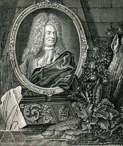 Barthold Heinrich Brockes (1680-1747) gegraveerd door Wolffgang door German School