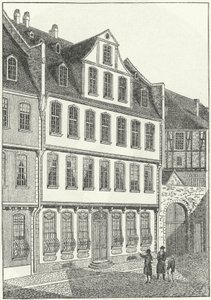 Geboorteplaats van de Duitse schrijver en staatsman, Johann Wolfgang von Goethe, Frankfurt, Duitsland door German School