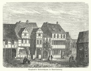 Geboorteplaats van de dichter Friedrich Gottlieb Klopstock, Quedlinburg, Duitsland door German School