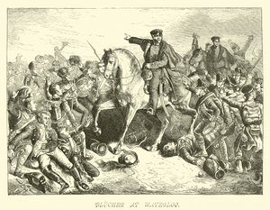 Blücher bij Waterloo door German School