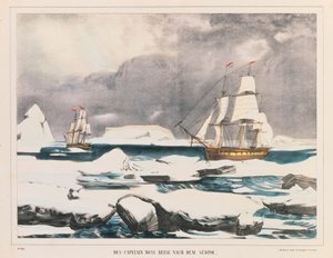 Britse poolonderzoeker Kapitein Ross expeditie naar Antarctica, gepubliceerd door J. Scholz, Mainz, tussen 1839-42 door German School