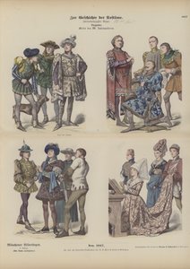 Bourgondische kleding, 15e eeuw door German School