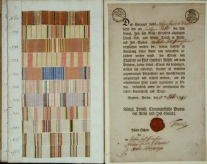 Campagnelinten en dienstrecord van een soldaat in het Koninklijk Pruisische Leger, 1778 door German School