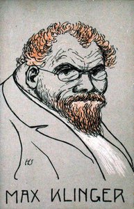 Karikatuur van Max Klinger (1857-1920)