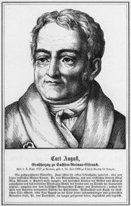 Carl August, Groothertog van Saksen-Weimar-Eisenach (gravure) door German School