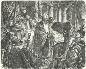 Casimir III van Polen kondigt het Statuut van Wislica af door German School