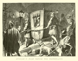 Karel V vlucht voor de protestanten door German School