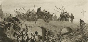 Karel V gaat naar Yuste (fotogravure) door German School