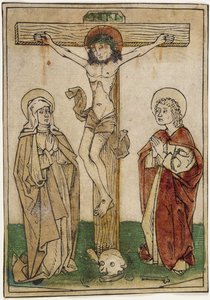 Christus aan het kruis met Maria en Sint Jan