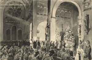 Kerstvieringen in een kerk in Vlaanderen