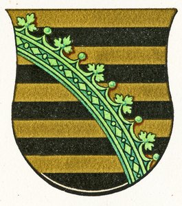 Wapen van Saksen, ca. 1898 door German School