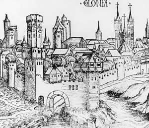 Keulen, houtsnede, Duitsland