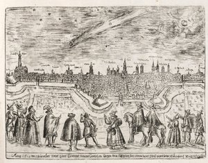 Komeet gezien boven Augsburg eind november 1618, uitgegeven 1618