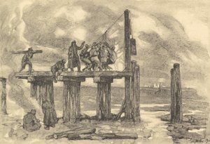 Bouw van een brug over de Putna door German School